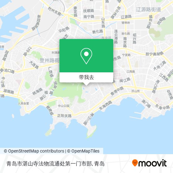 青岛市湛山寺法物流通处第一门市部地图