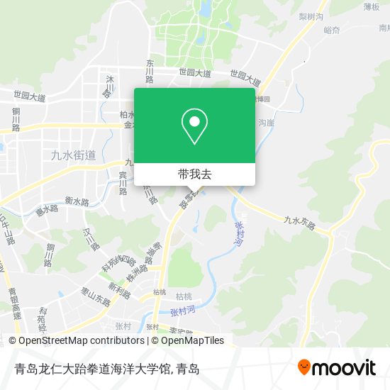 青岛龙仁大跆拳道海洋大学馆地图