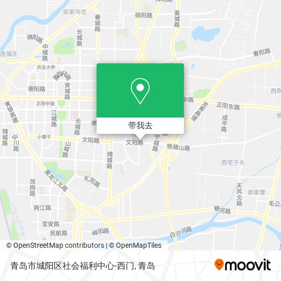 青岛市城阳区社会福利中心-西门地图