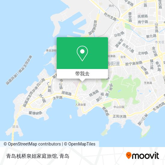 青岛栈桥泉姐家庭旅馆地图