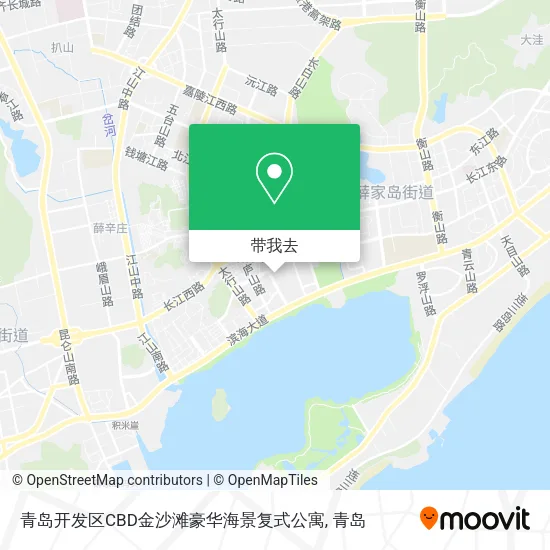 青岛开发区CBD金沙滩豪华海景复式公寓地图