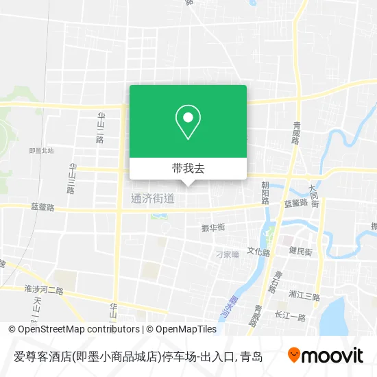 爱尊客酒店(即墨小商品城店)停车场-出入口地图