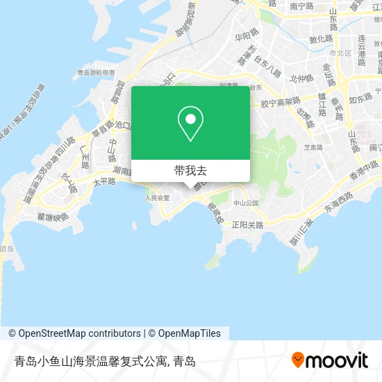 青岛小鱼山海景温馨复式公寓地图