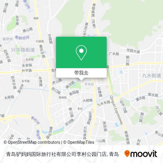 青岛驴妈妈国际旅行社有限公司李村公园门店地图