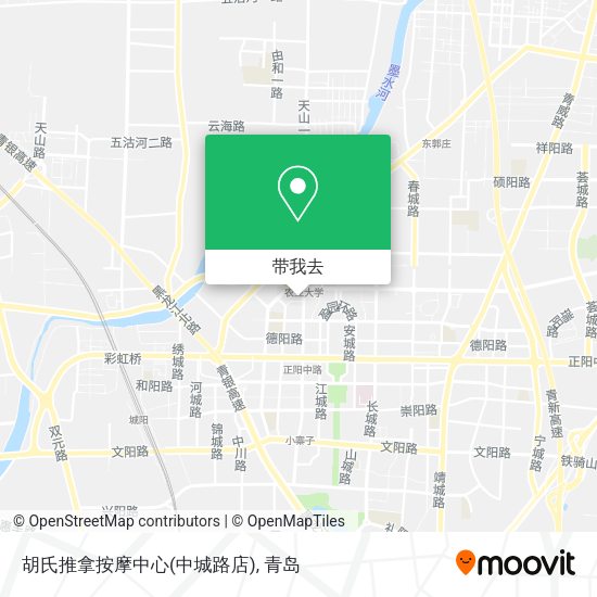 胡氏推拿按摩中心(中城路店)地图