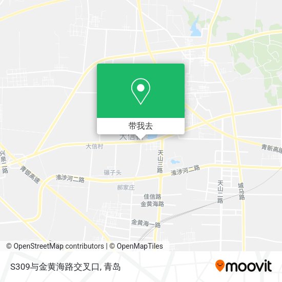 S309与金黄海路交叉口地图