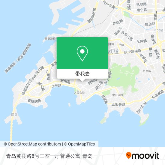 青岛黄县路8号三室一厅普通公寓地图