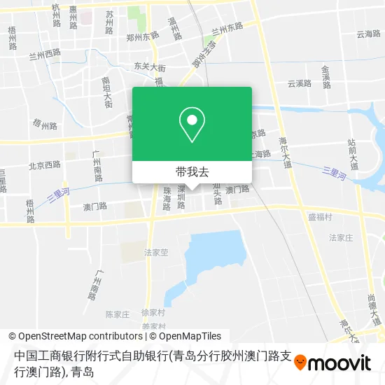 中国工商银行附行式自助银行(青岛分行胶州澳门路支行澳门路)地图