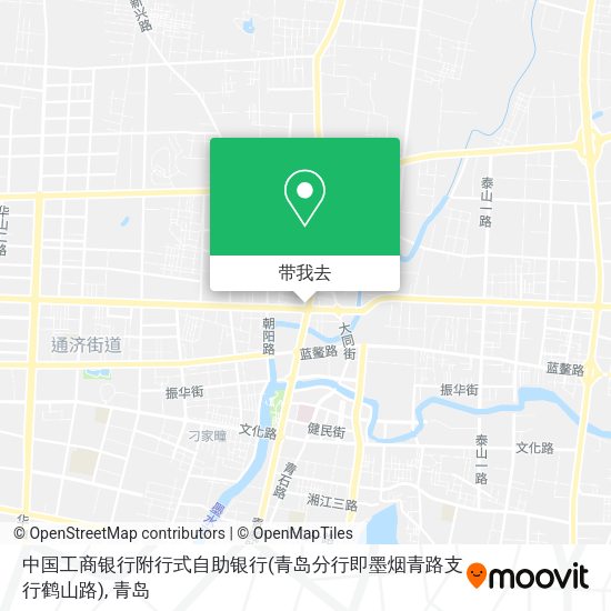 中国工商银行附行式自助银行(青岛分行即墨烟青路支行鹤山路)地图