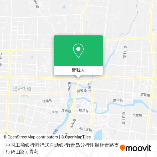 中国工商银行附行式自助银行(青岛分行即墨烟青路支行鹤山路)地图