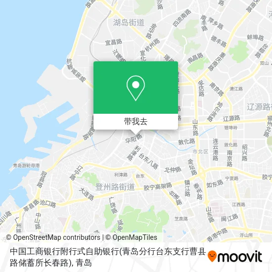 中国工商银行附行式自助银行(青岛分行台东支行曹县路储蓄所长春路)地图