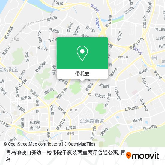 青岛地铁口旁边一楼带院子豪装两室两厅普通公寓地图