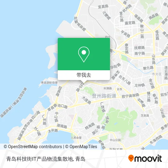 青岛科技街IT产品物流集散地地图