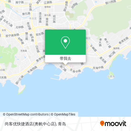 尚客优快捷酒店(奥帆中心店)地图