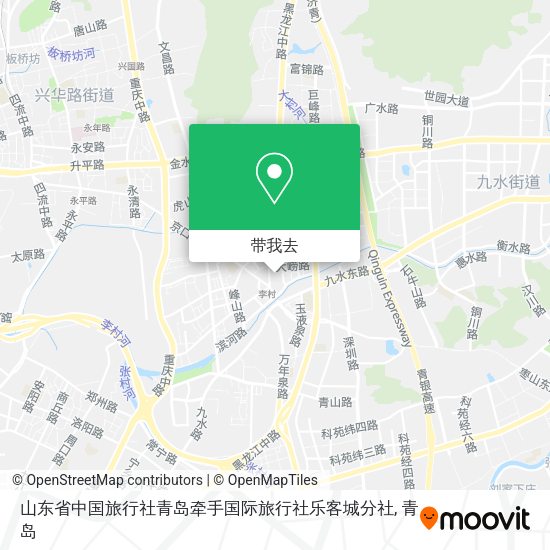 山东省中国旅行社青岛牵手国际旅行社乐客城分社地图