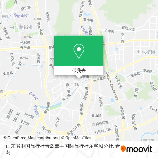 山东省中国旅行社青岛牵手国际旅行社乐客城分社地图