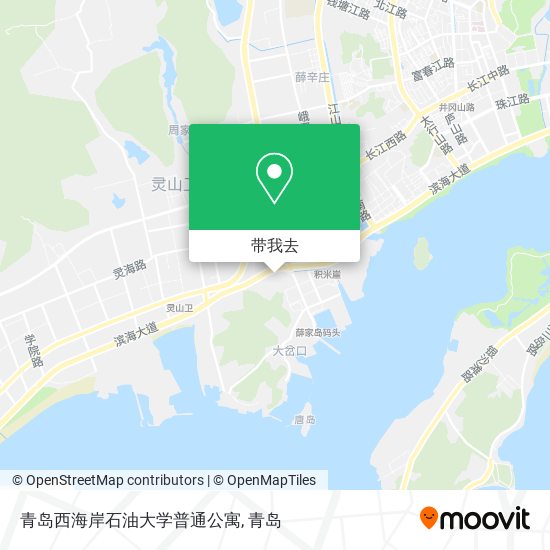 青岛西海岸石油大学普通公寓地图