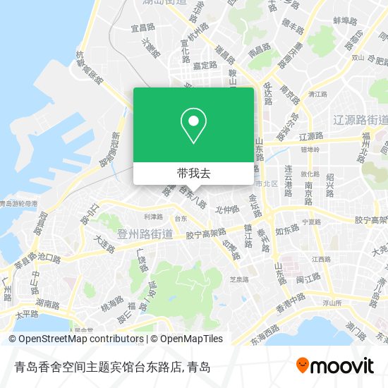 青岛香舍空间主题宾馆台东路店地图