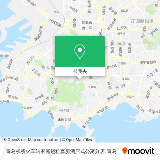 青岛栈桥火车站家庭短租套房酒店式公寓分店地图
