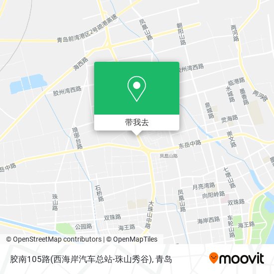 胶南105路(西海岸汽车总站-珠山秀谷)地图