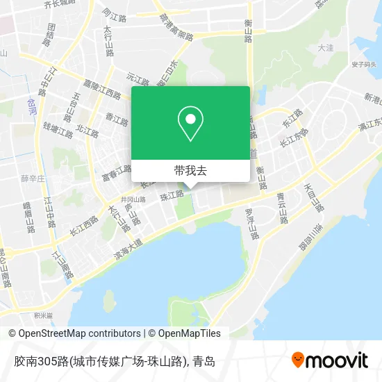胶南305路(城市传媒广场-珠山路)地图