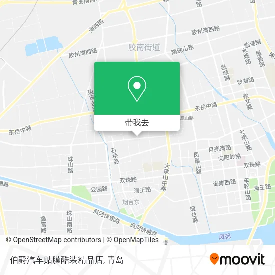 伯爵汽车贴膜酷装精品店地图