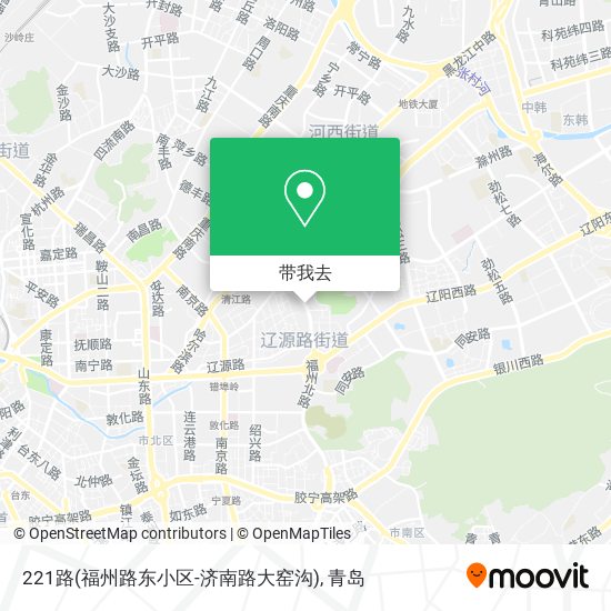 221路(福州路东小区-济南路大窑沟)地图