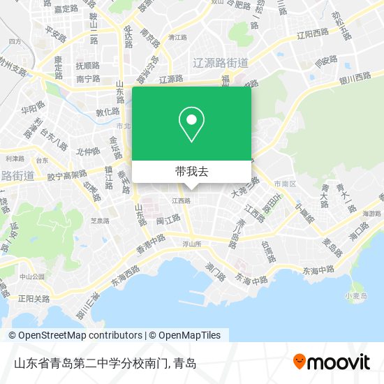 山东省青岛第二中学分校南门地图