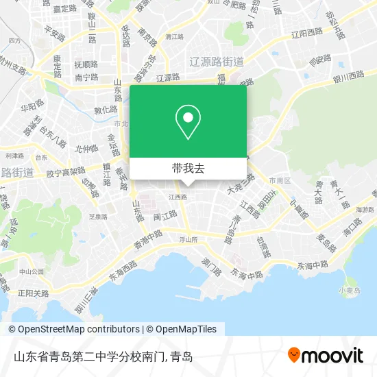 山东省青岛第二中学分校南门地图