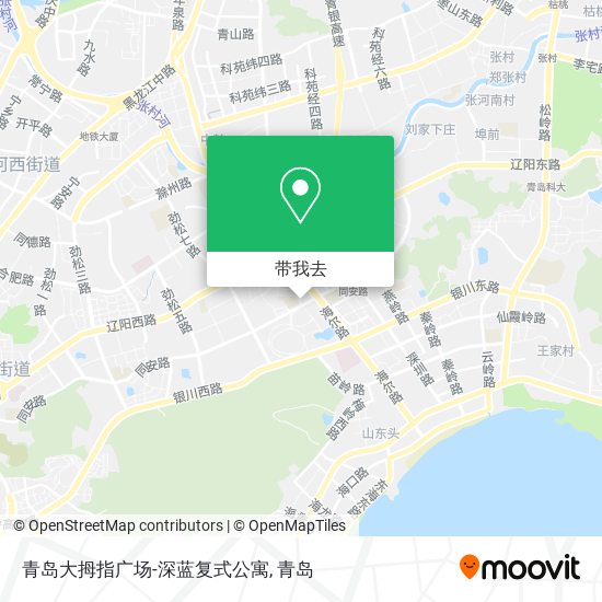 青岛大拇指广场-深蓝复式公寓地图
