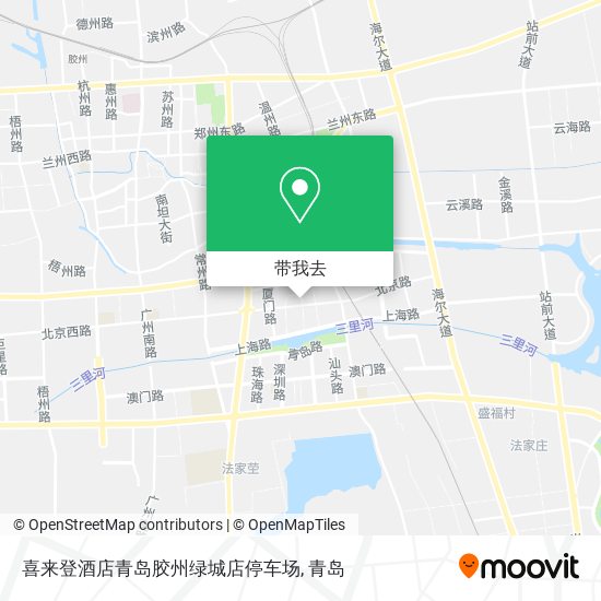 喜来登酒店青岛胶州绿城店停车场地图