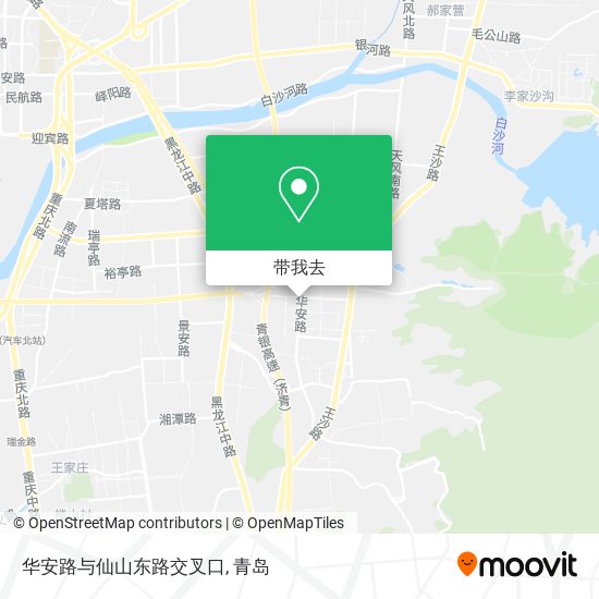 华安路与仙山东路交叉口地图