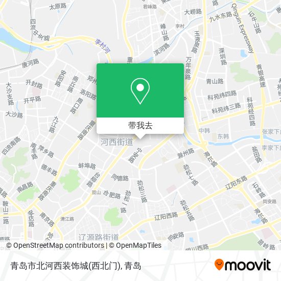 青岛市北河西装饰城(西北门)地图