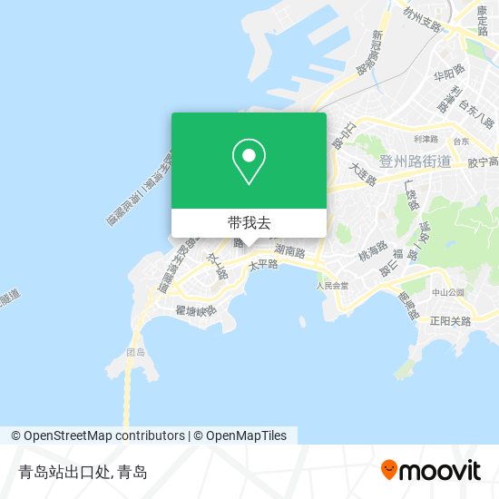 青岛站出口处地图