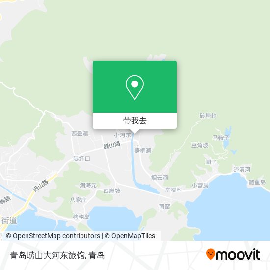 青岛崂山大河东旅馆地图