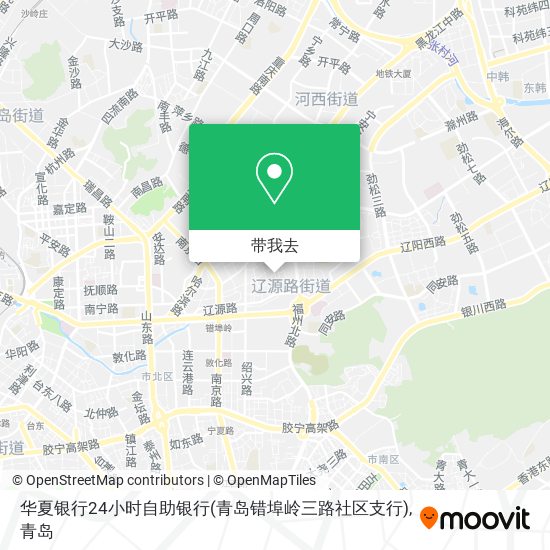 华夏银行24小时自助银行(青岛错埠岭三路社区支行)地图