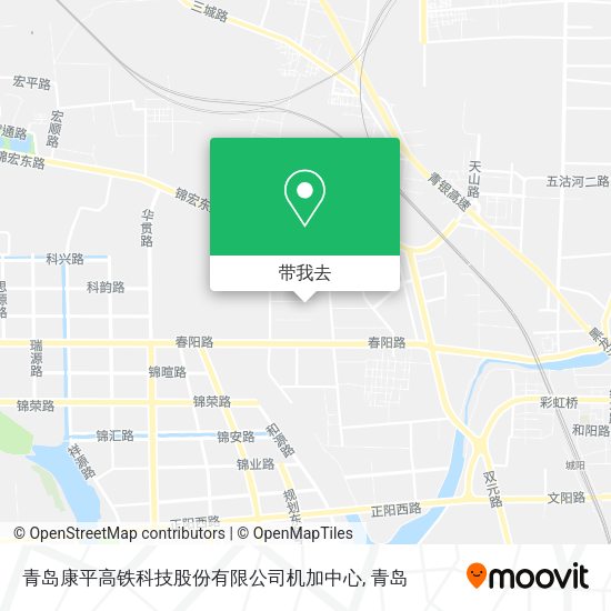 青岛康平高铁科技股份有限公司机加中心地图
