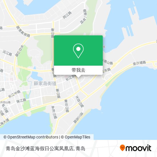青岛金沙滩蓝海假日公寓凤凰店地图