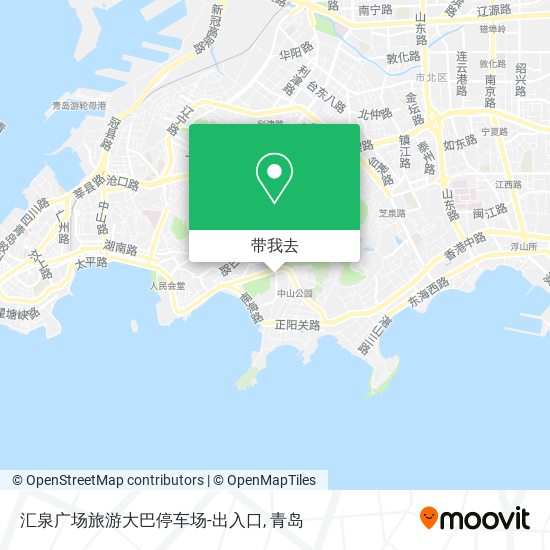 汇泉广场旅游大巴停车场-出入口地图