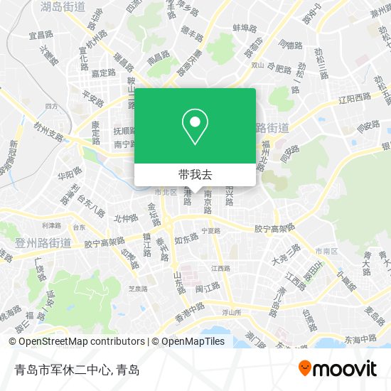 青岛市军休二中心地图