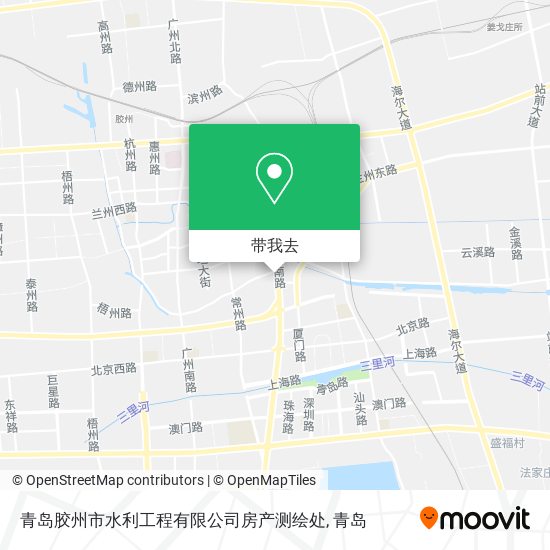 青岛胶州市水利工程有限公司房产测绘处地图