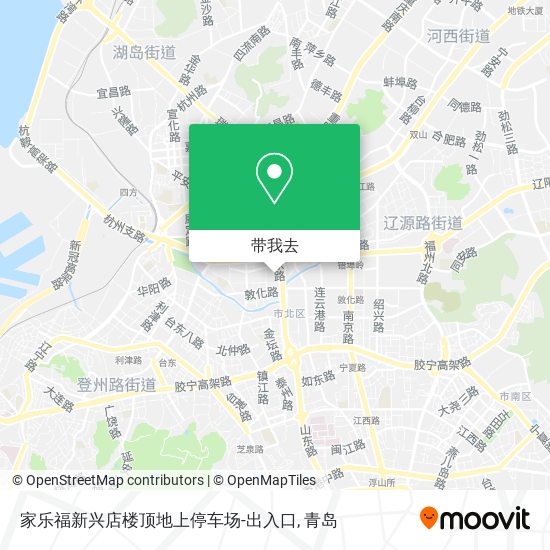 家乐福新兴店楼顶地上停车场-出入口地图