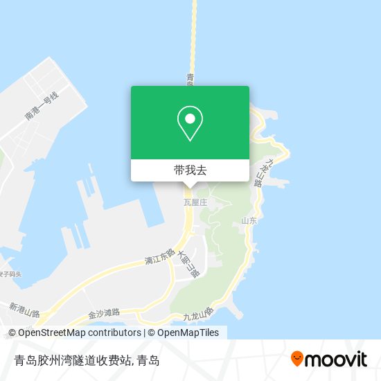 青岛胶州湾隧道收费站地图