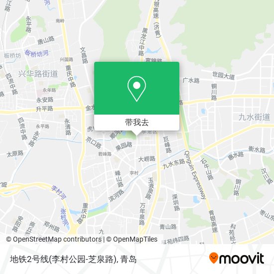 地铁2号线(李村公园-芝泉路)地图