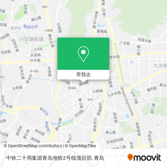 中铁二十局集团青岛地铁2号线项目部地图