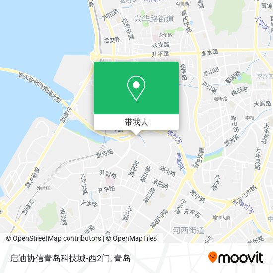 启迪协信青岛科技城-西2门地图