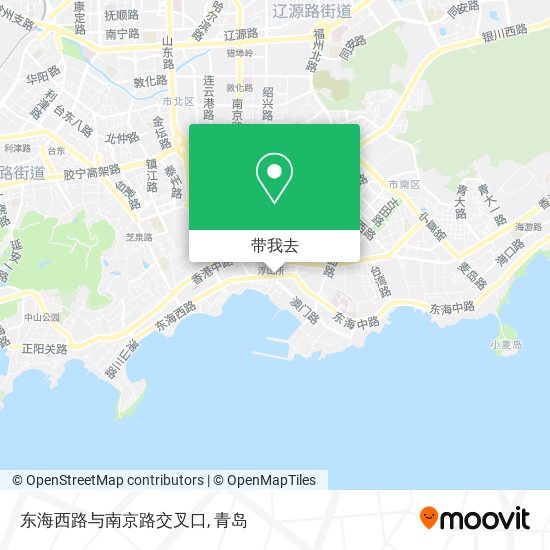 东海西路与南京路交叉口地图