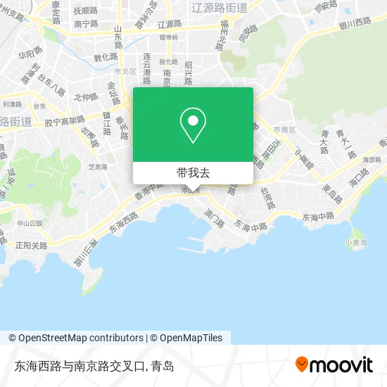 东海西路与南京路交叉口地图