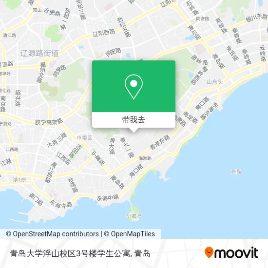 青岛大学浮山校区3号楼学生公寓地图