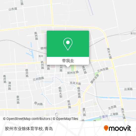 胶州市业馀体育学校地图